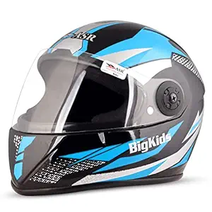 ASR Ahad Safety Rider Blue Colored Full Face Helmet for Kids Age 5 to 12