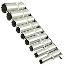 Vielzahn Steckschlüssel-Set – 4-tlg., 12-kant, Größen 27-36 Mm, Chrom-Vanadium-Stahl, Für 1/2 Zoll Antrieb