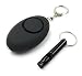 Produktbild ocona© 1x Notfall-Pfeife + 1x Mini Taschenalarm Panikalarm Notfallalarm zur Selbstverteidigung mit integrierter LED-SOS-Lampe, Alternative zum Pfefferspray, tragbar, Sirene 140dB, schwarz