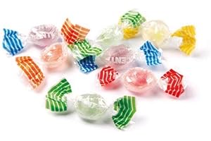 CASA DEL FRUTTINO Caramelle senza zucchero dolcificate con Stevia Kg 2,5 - Assortimento alla frutta ai gusti: fragola, arancia, limone, ribes e mela verde