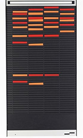 Job Card Rack for A6 Portrait Service Documents - 200 Pockets - Black Finish