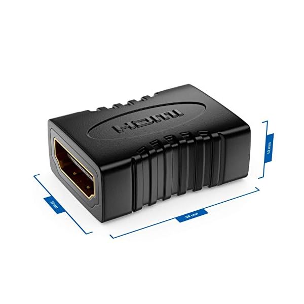 deleyCON Acoplamiento HDMI Adaptador Conector - Toma HDMI (Tipo A) para Toma HDMI (Tipo A) - HDR ARC 3D 4K 2160p Full HD… - Image 4