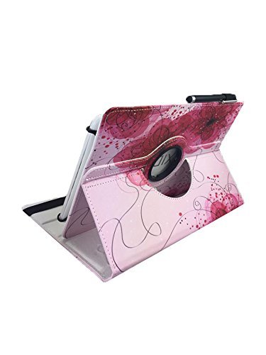 Tablet Tasche für Lenovo Tab2 A10-30 Schutz Hülle Etui Case + Touch Pen – 10.1 Zoll Pink Blume 360? - 3