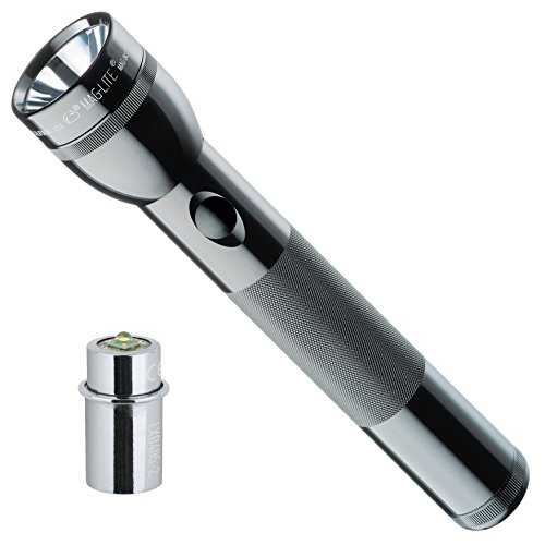 Mag-Lite 2-er Set D-Cell Stablampe für 2 Monozell-Batterien inklusiv LiteXpress LED Upgrade Modul 278 Lumen, schwarz SET-4T23