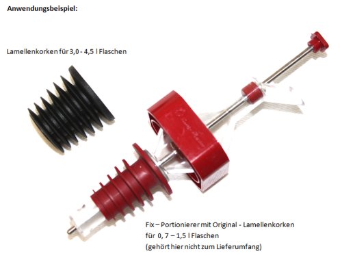Kunststoff – Lamellenkorken für 3,0 – 4,5 l Flaschen - 2