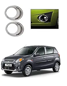 PINZU Chrome Fog Lamp Cover Compatible with Alto 800