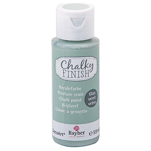 Rayher Hobby 38866408 Chalky Finish for glass, Flasche 59 ml, mint grün