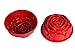 Produktbild Silikon Backgeschirr 23,5 x 23,5 x 9,5 cm große Runde Rose mit Blättern Kuchenform, Silikon, Rot/Braun
