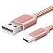 Produktbild owikar Metall Micro-USB-Kabel, Luxus Schnelles Aufladen Kabel Stecker Kabel Data Sync Handy Bindekordeln für Android Samsung Galaxy S4 S6 S7 Note 3 4 5 HTC LG 1 M/Auslöser