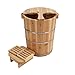 Produktbild Pediküre Becken 45 cm Hohe Holz Barrel Badewanne Fuß Bad Barrel Fußbad Einweichen Massage Spa Sauna, a (Farbe : C, Größe : -)