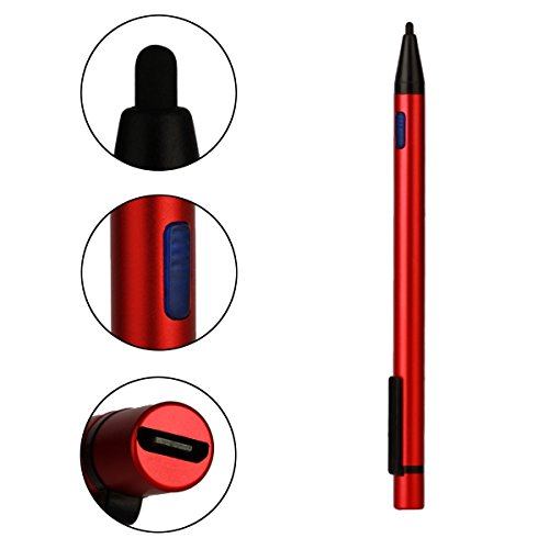seeme® Active Pen Feiner Präzisions-Eingabestift für iPad, Surface, iPhone und die meisten Android-Tablets, Windows-8- & -10-Tablet-PCs und Smartphones. machinell hergestelltes Aluminium-Gehäuse mit 2,3 mm dicker Langlebiger Spitze - 2
