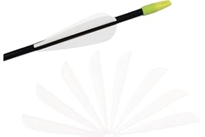 NIKA ARCHERY Pfeil Federn 3 Zoll Kunststoff Gummi Pfeilfedern für Jagd Bogenpfeile DIY Pfeil Carbonpfeile - 50 Stück