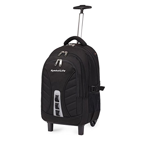 SymbolLife business wheeled backpacks business rucksack mit den Trolleys modern für Notebooks mit Display bis 15,6 Laptoptasche Schulrucksack Business Reisetrolley Business Bag ,Size 47*33*22cm - 2