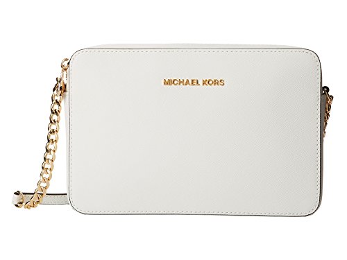 Michael Kors Crossbody, Bolso Bandolera para Mujer, Blanco (Optic White), 15x10x5 cm (W x H x L)