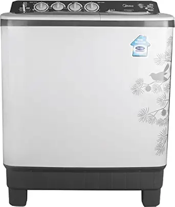 Midea 8 kg Semi-Automatic Top Loading Washing Machine (MWMSA080015, Dark Grey)