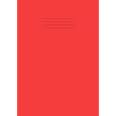 A4 Exercise Book Lined 8mm: Ruled and Margin, 100 Page Lined Writing Notebook For Children, Thick 90gsm White Paper - Red Cover