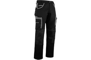 WrightFits Olympian Pro Work Trousers Men - Cargo Trousers for Men UK - Mens Work Trousers with Knee Pads Pockets - Combat Trousers in Black and Grey (30W - 42W)
