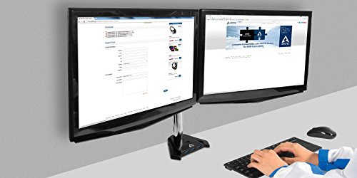 ARCTIC – Z2 Pro (EU) – Doppelter Monitorarm zur Befestigung am Schreibtisch – VESA 75 x 75 / 100x 100 – Neigbar und Schwenkbar – Für 13″ – 27″ Zoll Monitore und Fernseher – Inklusive 4 Port USB Hub mit Netzteil - 6