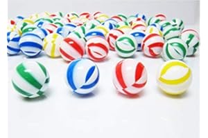 KOENIG-TOM bällebad24-100 Bälle 6cm Ø GESTREIFT Spielbälle Bällebad, Kindergarten und Gewerbequalität, ohne gefährliche Weichmacher