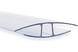 KARAT - Connecteurs pour plaque creuse en PVC - Matériau de construction pour serre, véranda - Connecteur transparent résistant aux intempéries - 14 Connecteurs 60,5 x 121 cm, 4 mm d'épaisseur