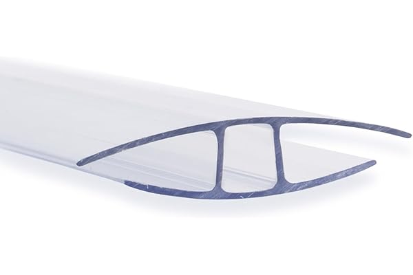 KARAT - Connecteurs pour Plaque Creuse en PVC - Matériau de Construction pour Serre, véranda - Connecteur Transparent résistant aux intempéries - 14 Connecteurs 60,5 x 121 cm, 4 mm d'épaisseur