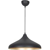 Fer Avize NİL MODERN METAL SIVAMA SİYAH İ&Ccedil;İ GOLD RENK SARKIT Cafe - Mutfak TEKLİ AVİZE