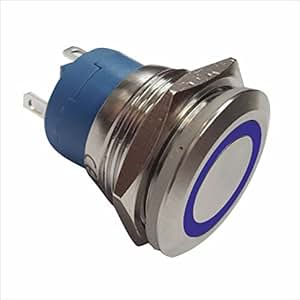FILN Drucktaster 19mm Edelstahl IP67 - Industrietauglicher Taster Mit LED 12-24V