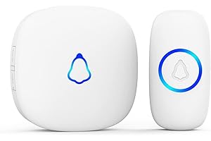 SECRUI Sonnette sans Fil Exterieur Etanche - Carillon Électronique Étanche avec Piles, Portée de 400m, 52 Mélodies et 5 Niveaux de Volume - Idéale pour Maison, Bureau, Hôtel, etc.