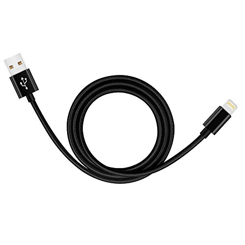 Cable Chargeur Iphone 6 Cable Chargeur Iphone 6S Cable iphone 5S  Chargeur Iphone 7 8 1M 2M vers USB Cable Lightning Nylon Cordon Charge Rapide pour iPhone X 7 Plus 6s Plus 5C 5 Se Ipad Noir 3 Pack