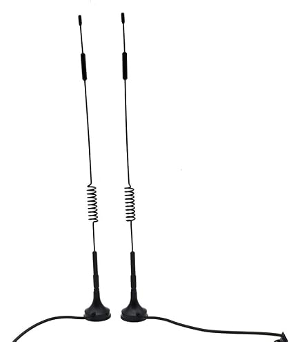 DollaTek 2 Antenne 433MHz Con Base Magnetica E SMA Maschio – Guadagno 5dBi, Cavo 3m, Omnidirezionali, Impedenza 50 Ohm