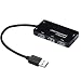 Produktbild Prevently Anker Ultra Slim Extra Leicht 4 Port USB 3.0 Hub, 5 Gbps Portable Compact für PC Laptop Notebook Desktop Premium 4-Port USB 3.0 Schwarz Aluminum Hub