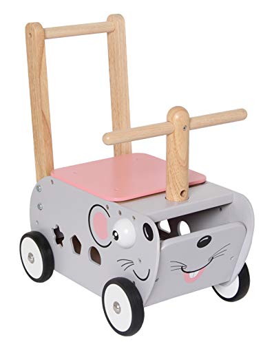 I M TOY Correpasillos de Madera Raton