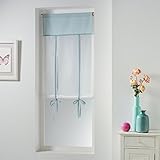 Charme y Douceur 3002484 Store vertical pase Barra poliéster azul 60 x 150 cm)