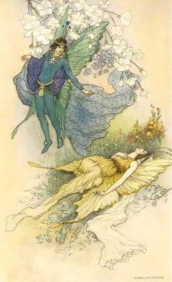 Book of Fairy Poetry VII Warwick Goble 1920 - Mouse Mat 25 x 19cms