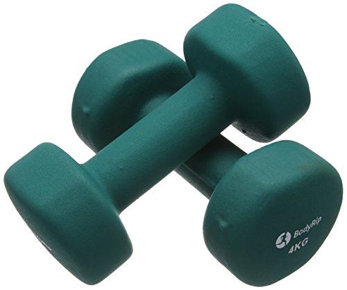 BodyRip Gewichtshanteln, Fitness, aus Neopren, 2 x 4 kg