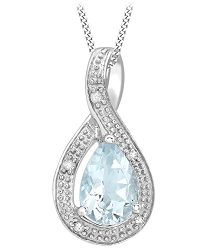 Carissima Gold Damen Anhänger 9 Karat (375) Weißgold Diamant 460 mm 5.44.8854