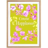 Kunstdruck - Illustration - Create Happiness - A4 Größe