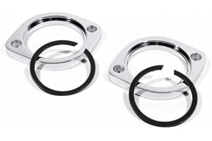 ZEMEX Auspuff Flansch Befestigungs Kit Chrom f. Harley Davidson Softail Dyna Sportster Tourer