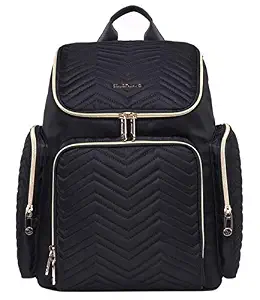 Lillypupp Diaper Bag for Mothers for Travel and New Born Baby boy and Girl. Multi Functional Maternity Bag Pack with Insulated Bottle, Food Compartment, Laptop Compartment & Changing Mat