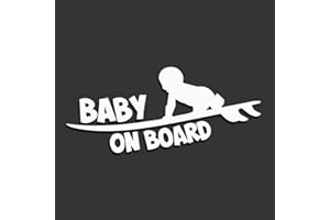 Decus Baby On Board Surfboard L 0231 (Bianco) // Adesivo OEM JDM Style Vinyl Transfer