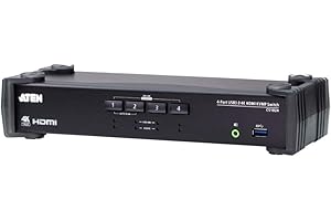 ATEN 4-Port USB 3.0 4K HDMI KVMPâ„¢ Switch with Audio Mixer Mode
