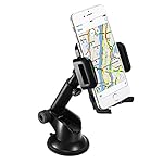[18 mois Garantie] Mpow Support téléphone voiture, Rotation à 360°, avec la longueur désirée et l'angle du bras télescopique ,fixé stablement sur le tableau de bord pour iPhone 7 7Plus 6s 6s Plus 6 6 Plus,Nokia,Wiko,Huawei,Xiaomi,HTC,Sony et d'autres Appareils ( tous les appareils à largeur de 8cm à 13cm )