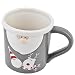Produktbild Becher Santa Rentier Design Porzellan 10x13x9cm grau rot Weihnachtsdeko Xmas