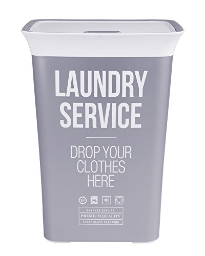 Wäschetruhe Wäschekorb Wäschepuff mit Belüftung Moda Service 60 Liter mit Deckel Wäschesammler