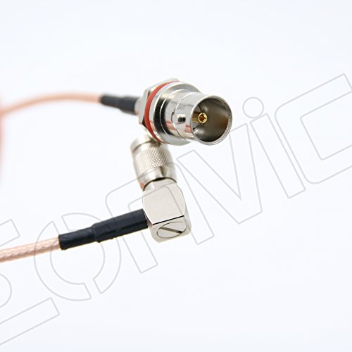 eonvic BNC-Buchse Schott nach rechts Winkel 1.0/2.3 DIN männlich RG179 SDI Kabel Jumper Pigtail 20 cm