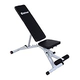 fitnessgerät trainingsbank 【Lange Lebensdauer】Hantelbank aus Stahl, langlebig, robust und stabil; Polsterung aus strapazierfähigem Kunstleder, sich wohl anfühlen und pflegeleicht