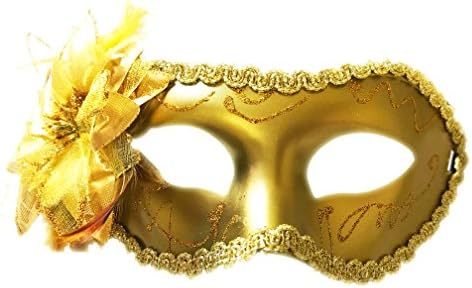Gold Mask with Venetian Flower Masquerade Costume - Inspired by 50 shades of gray - even darker