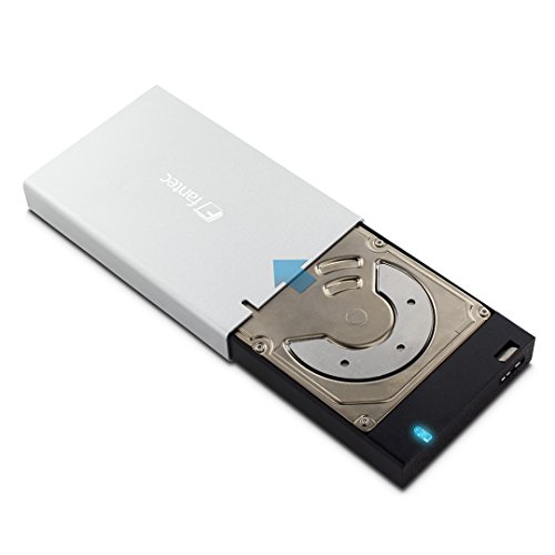 FANTEC ALU15MMU3 Externes Festplattengehäuse (für den Einbau einer 6,35 cm (2,5 Zoll) SATA I/II/III Festplatte oder SSD, unterstützt SATA III 6G Festplatten und USAP, USB 3.0 SUPERSPEED Anschluss, Aluminium Gehäuse) silber - 2