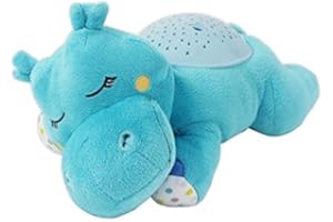 Summer Infant Proiettore di Stelle Slumber Buddies Classic Ippopotamo con riproduzione melodie e suoni bianchi, cielo stellato in 3 colori