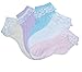Little Girls Lace Cotton Crochet Socks Seamless Pretty Christmas Birthday Gifts (1-4 years, pink)